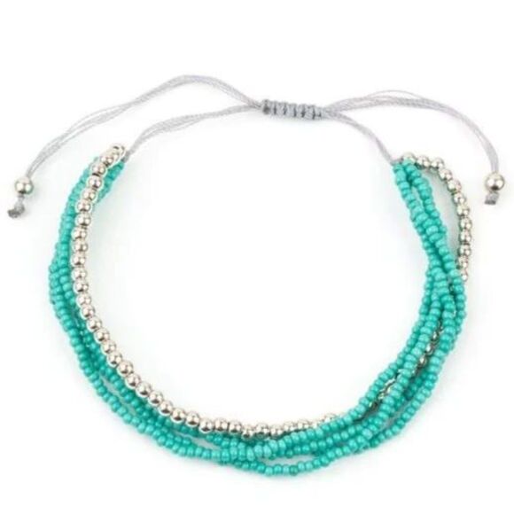 All Beaded Up Blue Bracelet (85) - Picture 2 of 2